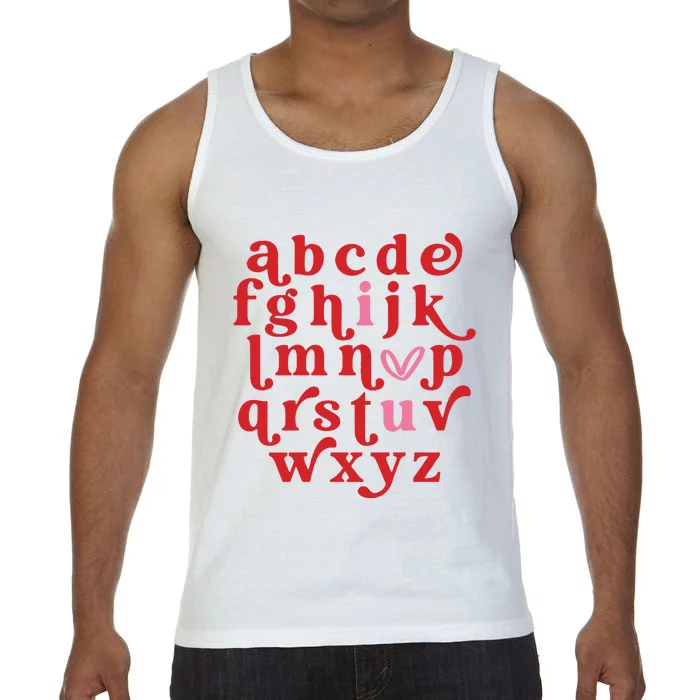 Valentine Alphabet I Love You Comfort Colors® Tank Top