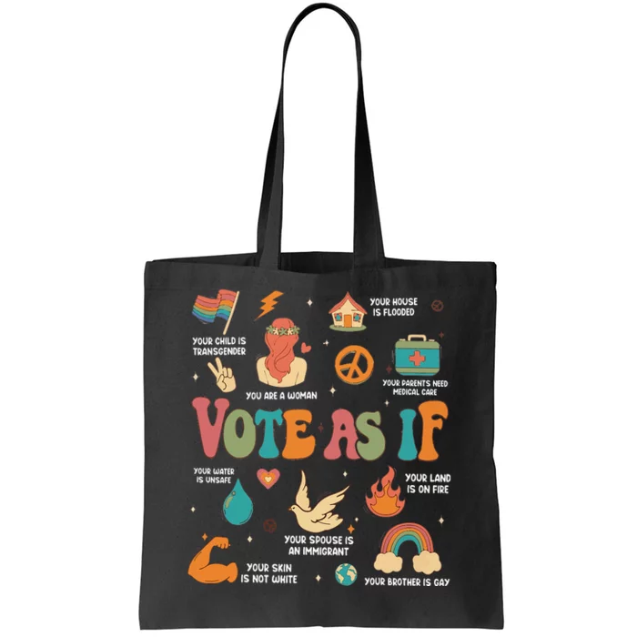 Vote As If Feminist Gift Empower Women 2024 Advocacy Tote Bag