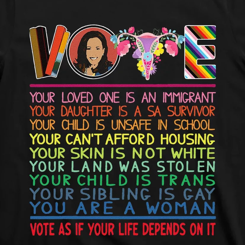 Vote As If Your Life Depends On It Kamala For The People T-Shirt