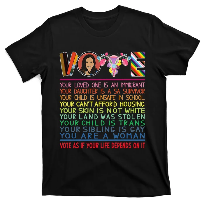 Vote As If Your Life Depends On It Kamala For The People T-Shirt