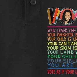 Vote As If Your Life Depends On It Kamala For The People Dry Zone Grid Performance Polo