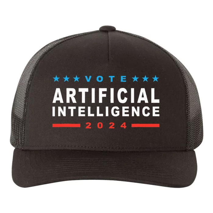 Vote Artificial Intelligence 2024 Yupoong Adult 5-Panel Trucker Hat