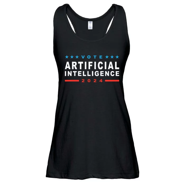 Vote Artificial Intelligence 2024 Ladies Essential Flowy Tank