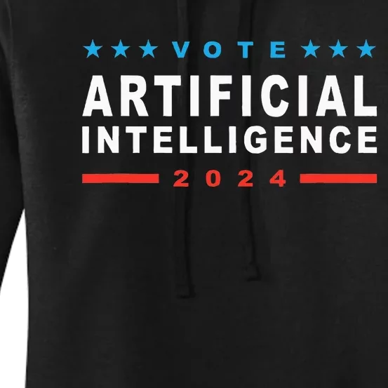 Vote Artificial Intelligence 2024 Women's Pullover Hoodie