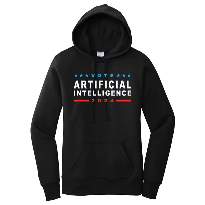 Vote Artificial Intelligence 2024 Women's Pullover Hoodie