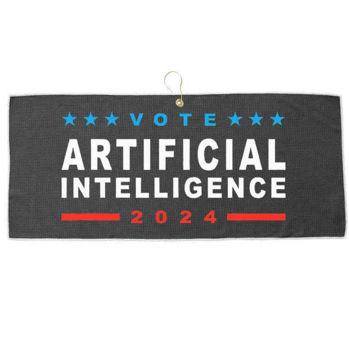 Vote Artificial Intelligence 2024 Large Microfiber Waffle Golf Towel