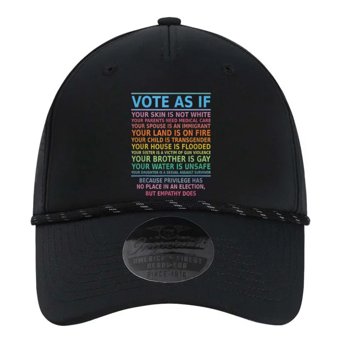 Vote As If Your Skin Is Not White HumanS Rights Apparel Performance The Dyno Cap