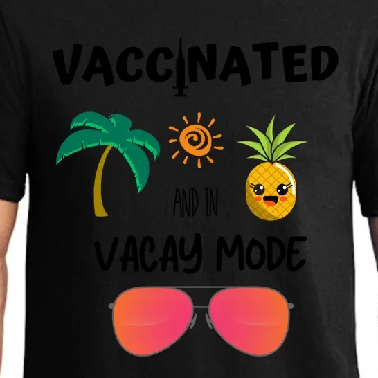 Vaccinated And In Vacay Mode Cute Gift Pajama Set