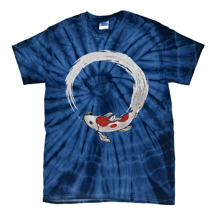 Vintage Asian Japanese Koi Carp Nishikigoi Koi Fish Tie-Dye T-Shirt