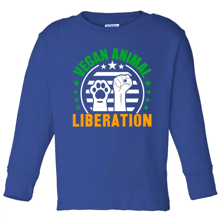 Vegan Animal Liberation Gift Toddler Long Sleeve Shirt