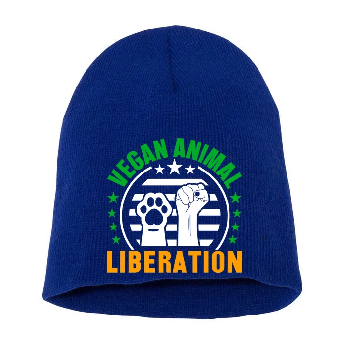 Vegan Animal Liberation Gift Short Acrylic Beanie