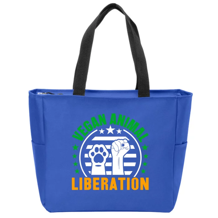 Vegan Animal Liberation Gift Zip Tote Bag