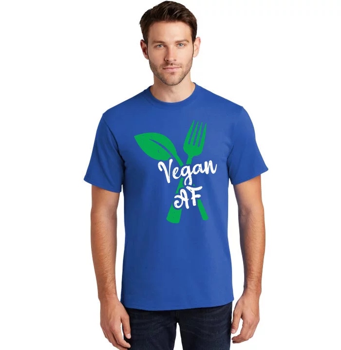 Vegan Af Leaf And Fork Go Vegan Gift Tall T-Shirt