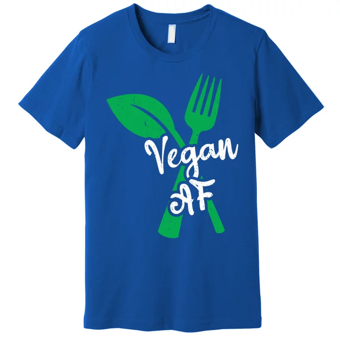 Vegan Af Leaf And Fork Go Vegan Gift Premium T-Shirt