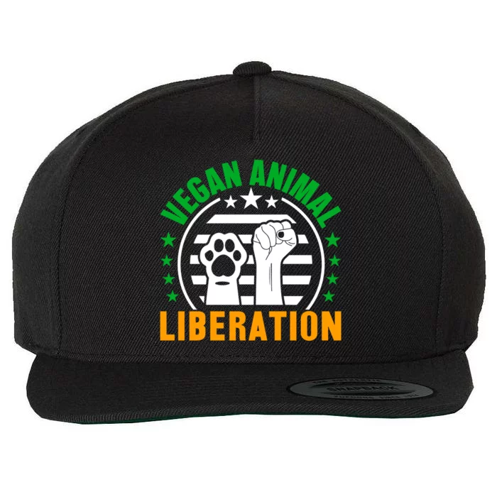 Vegan Animal Liberation Meaningful Gift Wool Snapback Cap