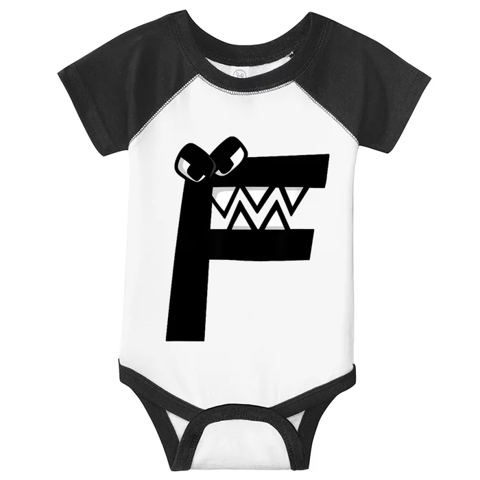 Villain Alphabet Lore F Costume Matching Evil Letter Baby Long Sleeve  Bodysuit