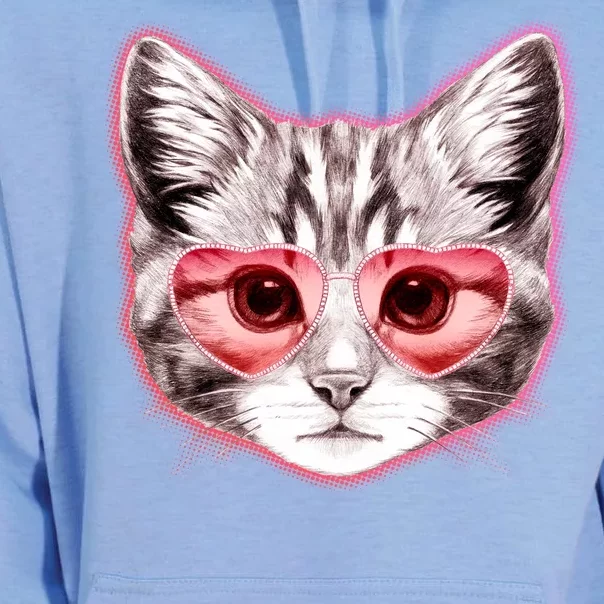 Valentine Cat Love Shades Unisex Surf Hoodie