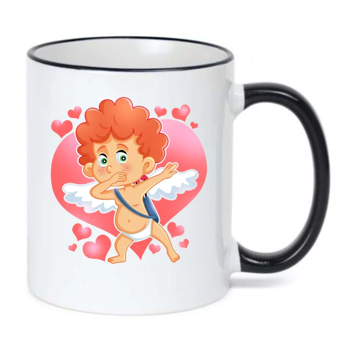 Valentine Dabbing Cupid Black Color Changing Mug