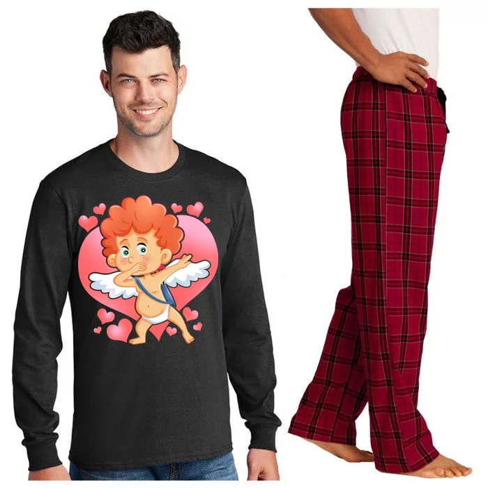 Valentine Dabbing Cupid Long Sleeve Pajama Set