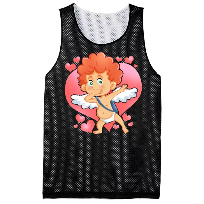 Valentine Dabbing Cupid Mesh Reversible Basketball Jersey Tank