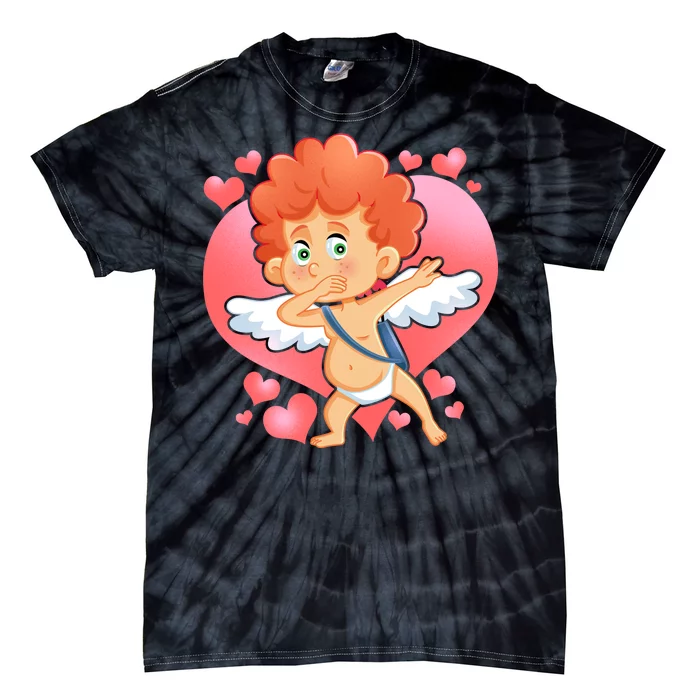 Valentine Dabbing Cupid Tie-Dye T-Shirt