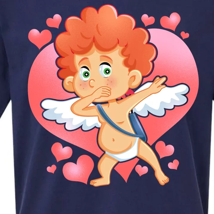 Valentine Dabbing Cupid Sueded Cloud Jersey T-Shirt