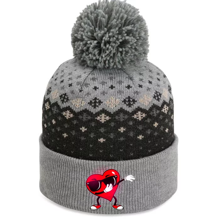 Valentine Dabbing Heart The Baniff Cuffed Pom Beanie