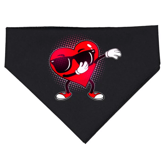 Valentine Dabbing Heart USA-Made Doggie Bandana