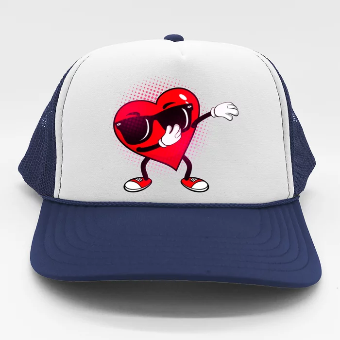 Valentine Dabbing Heart Trucker Hat