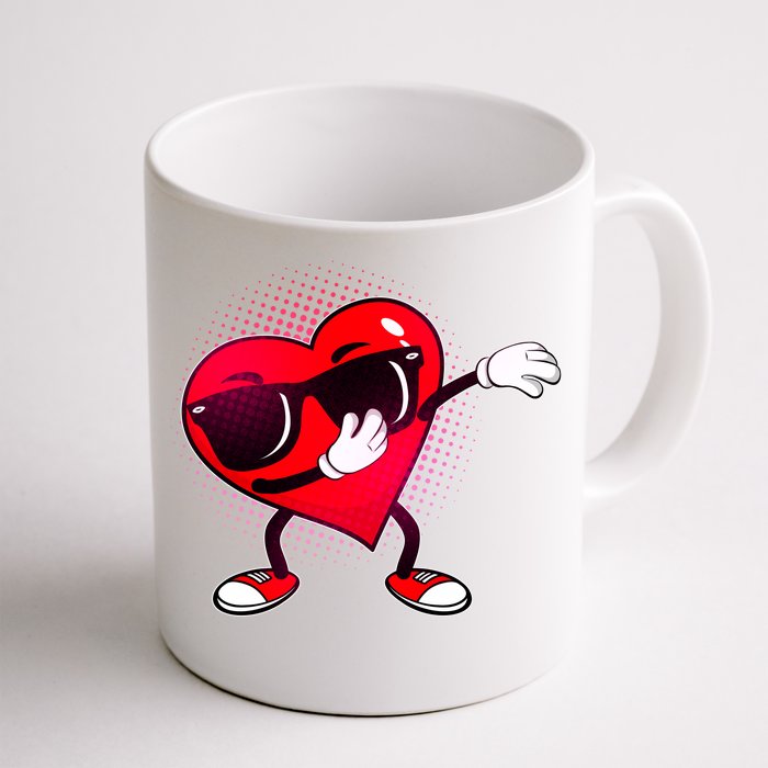 Valentine Dabbing Heart Front & Back Coffee Mug