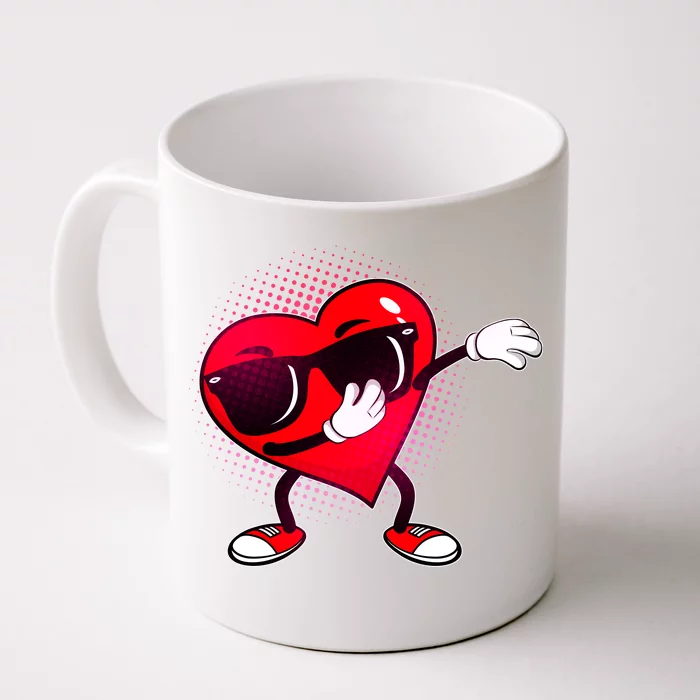 Valentine Dabbing Heart Front & Back Coffee Mug