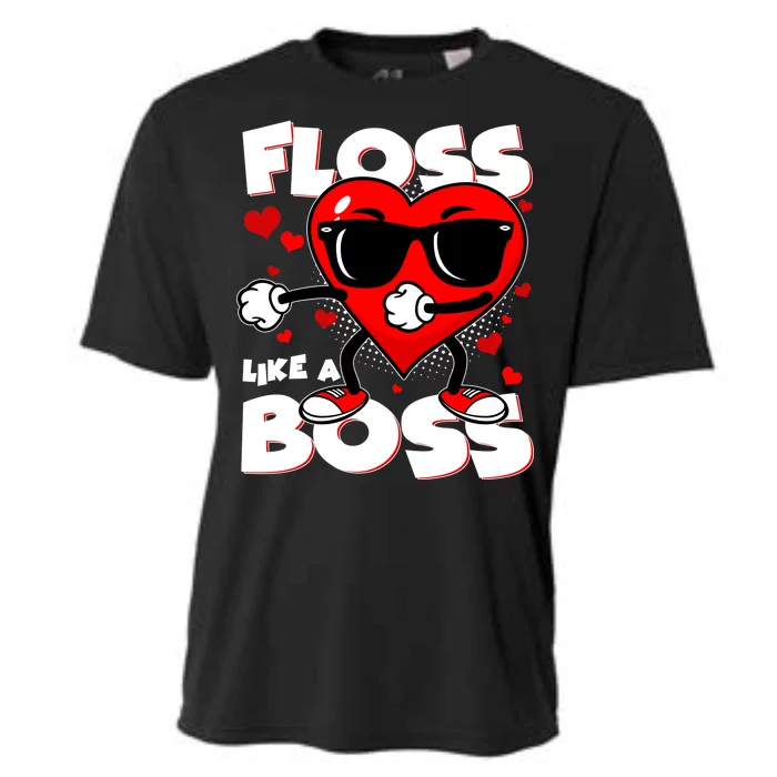 Valentine Floss Like A Boss Heart Cooling Performance Crew T-Shirt