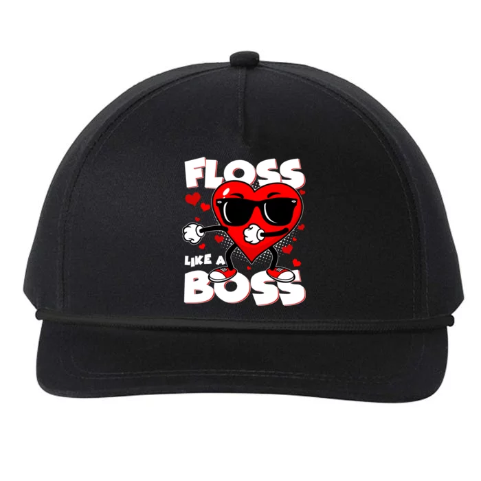 Valentine Floss Like A Boss Heart Snapback Five-Panel Rope Hat