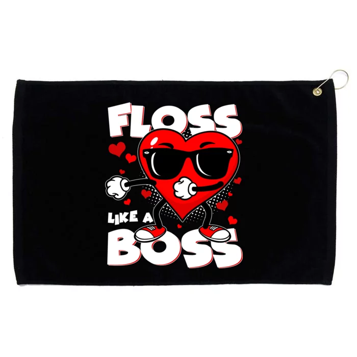 Valentine Floss Like A Boss Heart Grommeted Golf Towel