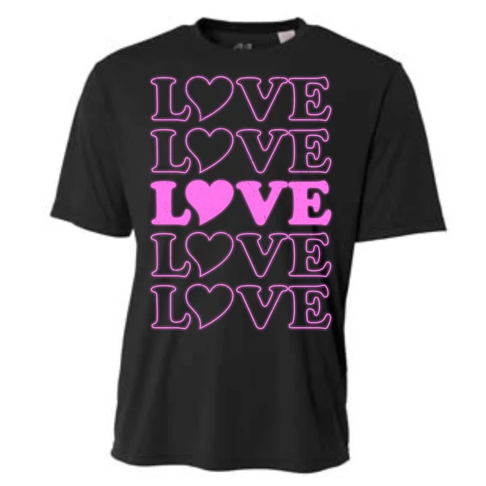 Valentine Love Pattern Cooling Performance Crew T-Shirt