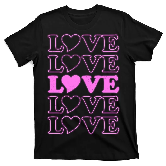 Valentine Love Pattern T-Shirt