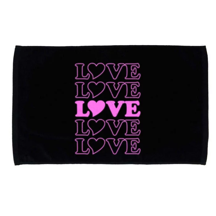 Valentine Love Pattern Microfiber Hand Towel