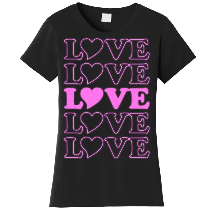 Valentine Love Pattern Women's T-Shirt