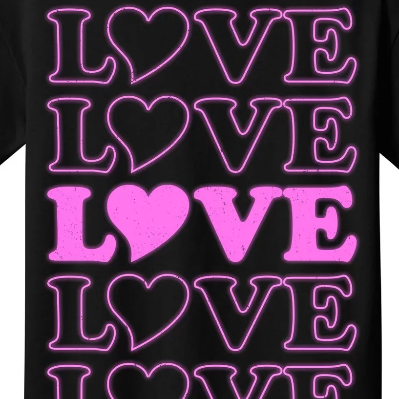 Valentine Love Pattern Kids T-Shirt