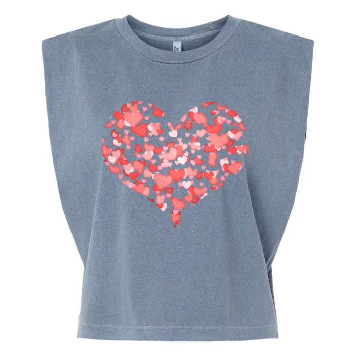 Valentine Multi Heart Of Love Garment-Dyed Women's Muscle Tee