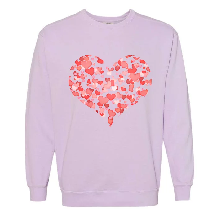 Valentine Multi Heart Of Love Garment-Dyed Sweatshirt