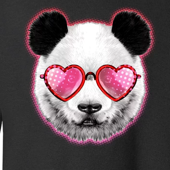 Valentine Panda Love Shades Toddler Sweatshirt