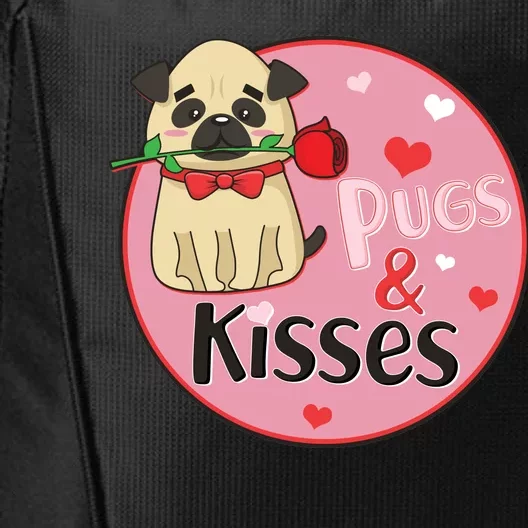 Valentine Pug And Kisses City Backpack