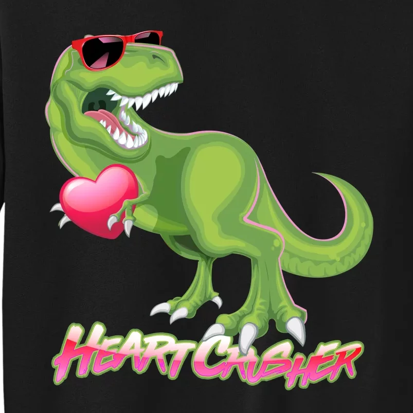 Valentine T-Rex Heart Crusher Tall Sweatshirt