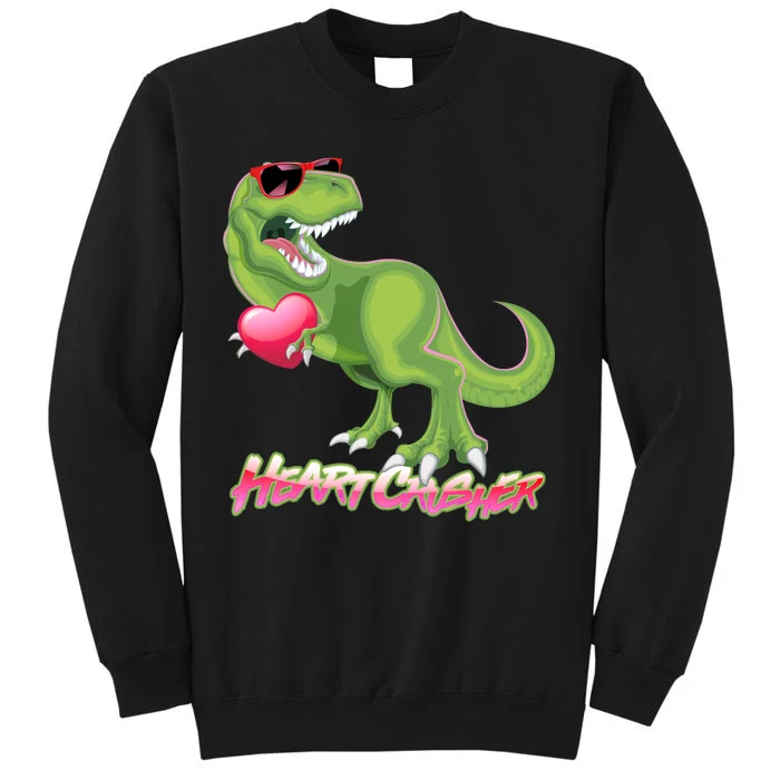 Valentine T-Rex Heart Crusher Tall Sweatshirt