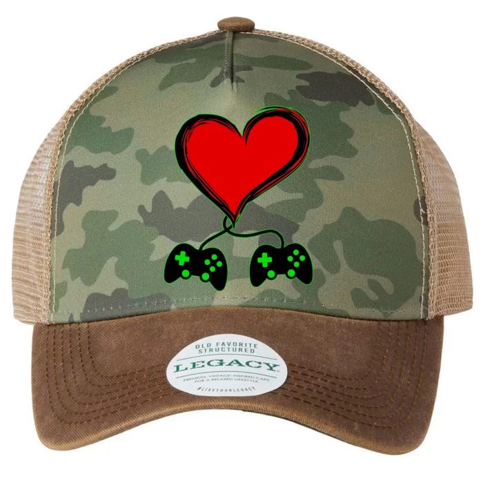 Valentine Video Game Controllers Heart Legacy Tie Dye Trucker Hat