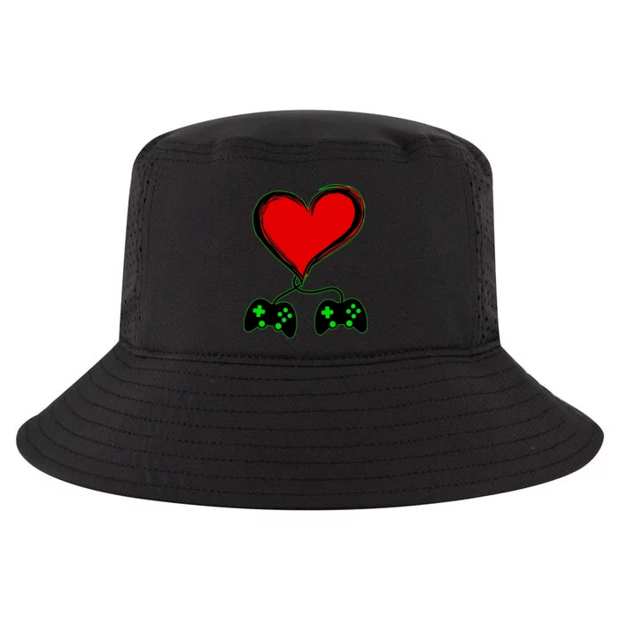 Valentine Video Game Controllers Heart Cool Comfort Performance Bucket Hat