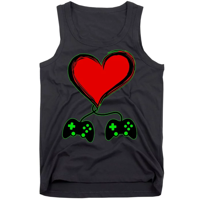 Valentine Video Game Controllers Heart Tank Top