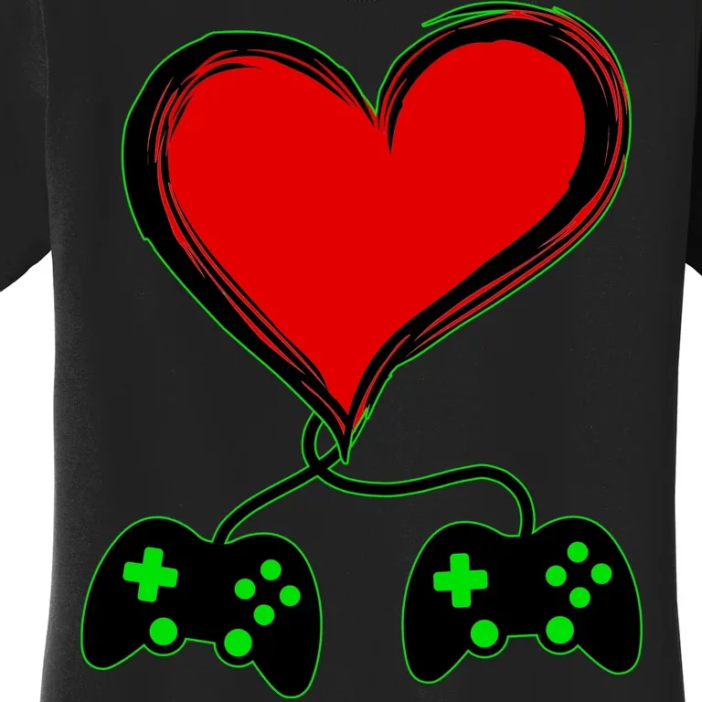 Valentine Video Game Controllers Heart Women's T-Shirt