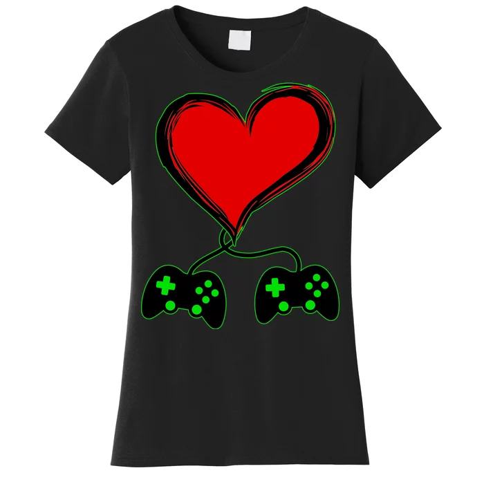 Valentine Video Game Controllers Heart Women's T-Shirt